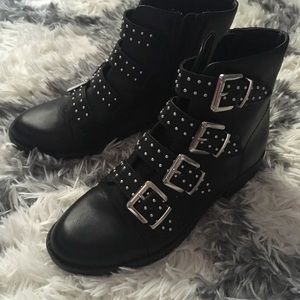 Benji Black Buckle Boots SM New York